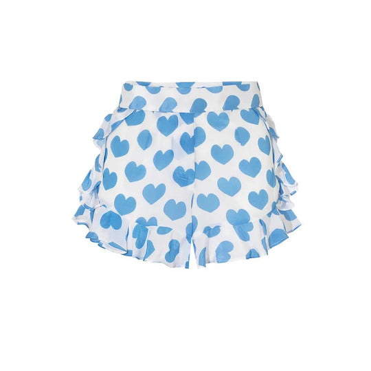 Damen Bikiniset mit Bandeau-Oberteil und Rüschenshorts EB