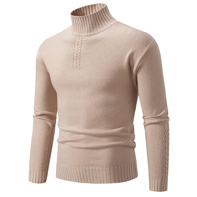 Herren Rollkragenpullover aus grobem Strick EB