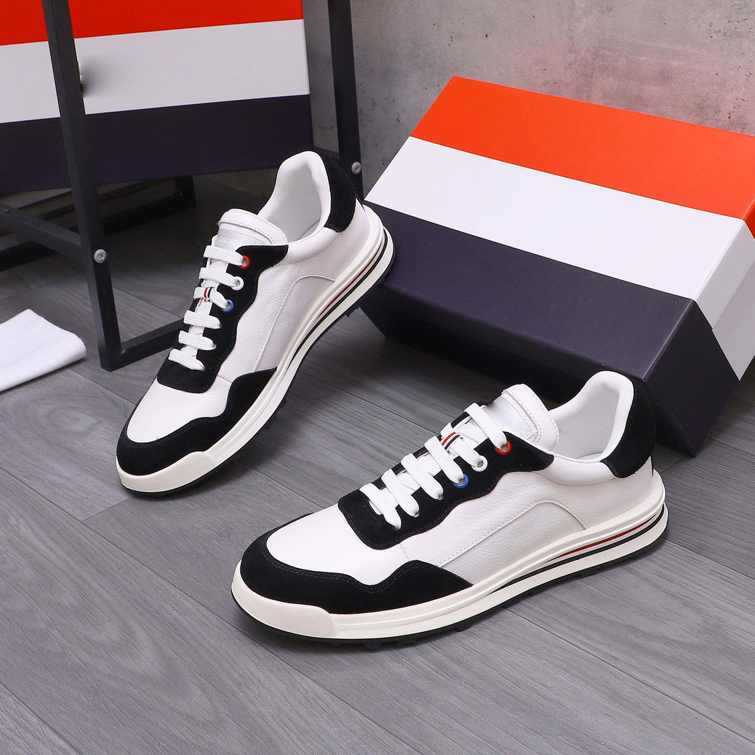 Damen Sportliche Leder Sneakers mit modischen Kontrasten von EB