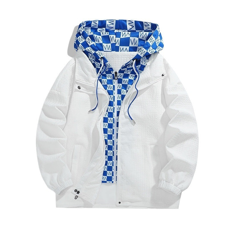 Damen leichte Funktionsjacke mit verstellbarer Kapuze und atmungsaktivem Innenfutter EB