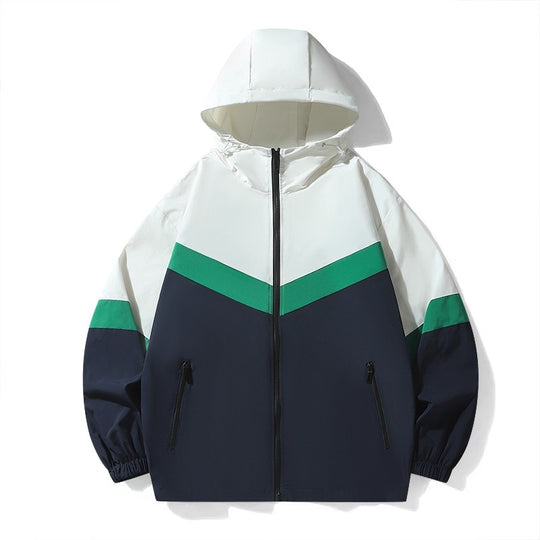 Herren leichte Übergangsjacke mit verstellbarem Kapuzensystem und atmungsaktiven Einsätzen EB