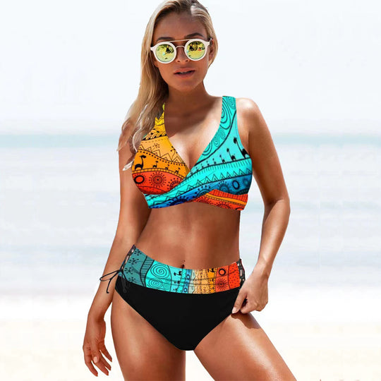Damen Bikini-Set mit komfortablem Wickeldesign EB