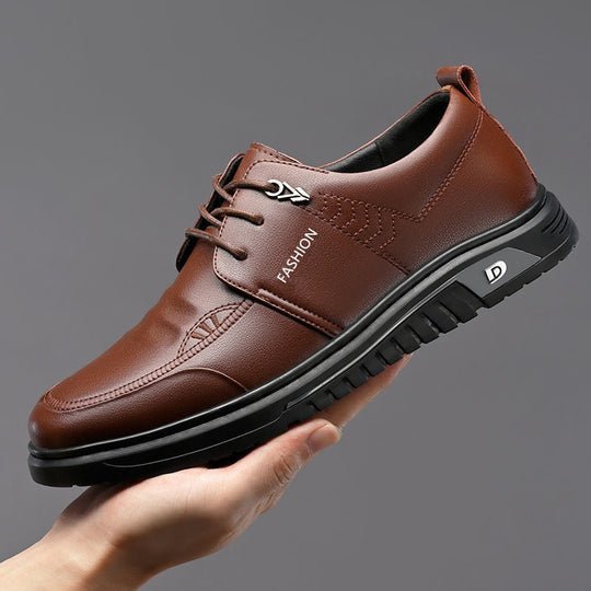 Herren Elegante Schnürschuhe aus hochwertigem Leder mit rutschfester Sohle EB