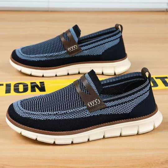 Damen Slip-On Freizeit-Schuhe mit atmungsaktivem Mesh-Obermaterial EB
