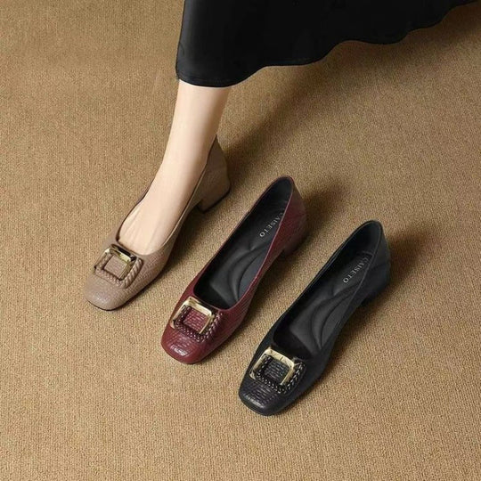 Damen Ballerinas mit eleganter Schnallenverzierung und komfortablem Fußbett EB