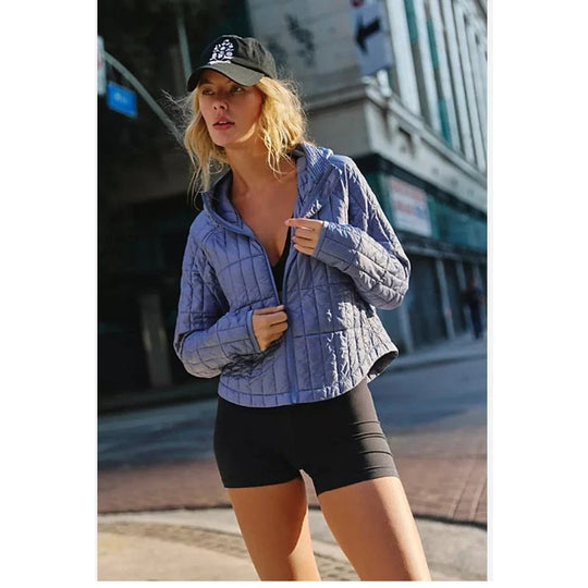 Damen modische kurze gesteppt Jacke EB