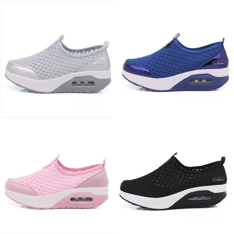 Damen Bequeme Slip-On Sneakers mit atmungsaktivem Obermaterial und dämpfendem Fußbett EB