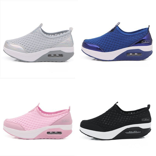 Damen Bequeme Slip-On Sneakers mit atmungsaktivem Obermaterial und dämpfendem Fußbett EB