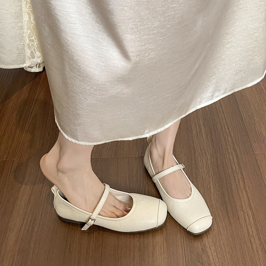 Damen Ballerinas mit praktischem Riemen und komfortabler Sohle EB