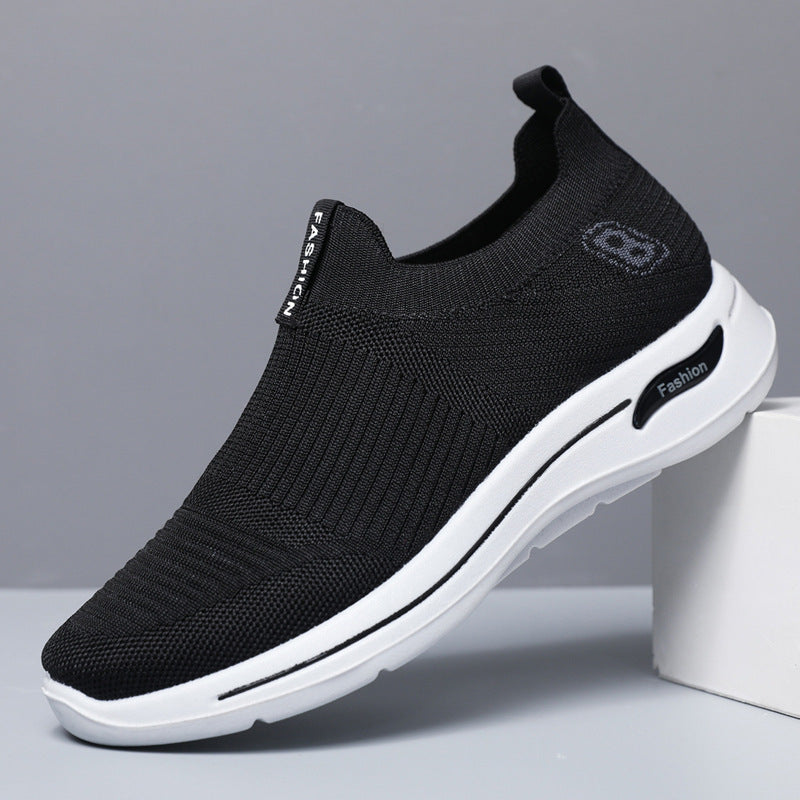 Damen Komfortable Slip-On Sneakers mit atmungsaktivem Strick-Obermaterial EB