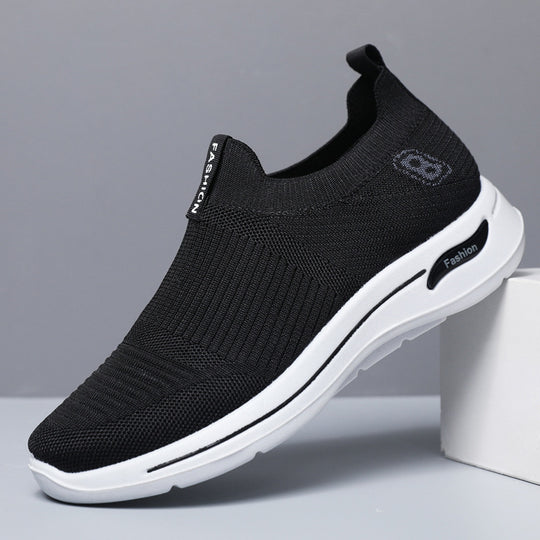Damen Komfortable Slip-On Sneakers mit atmungsaktivem Strick-Obermaterial EB