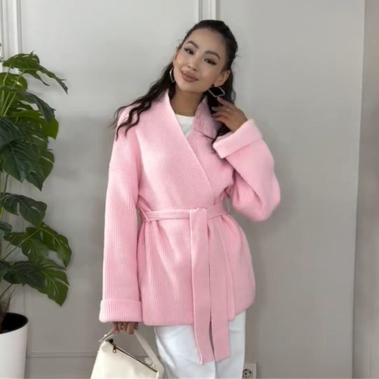 Damen gemütlicher Strickmantel EB