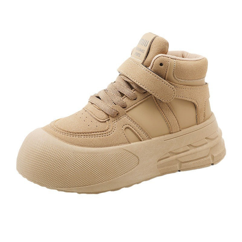 Damen Sportliche High-Top Sneakers mit praktischem Klettverschluss und strapazierfähigem Obermaterial EB