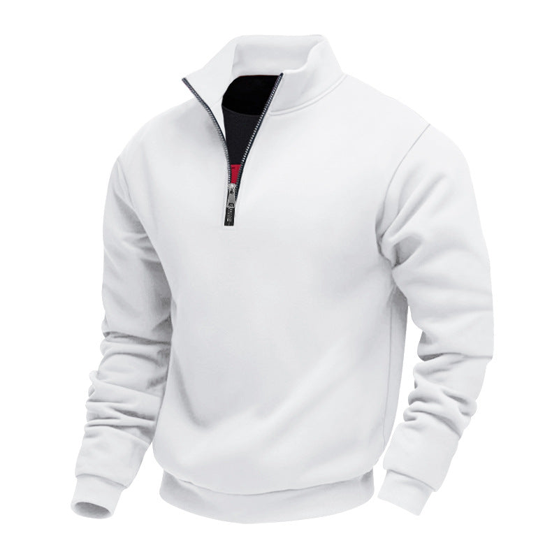 Herren Sweatpullover mit halbem Reißverschluss und atmungsaktiver Struktur EB
