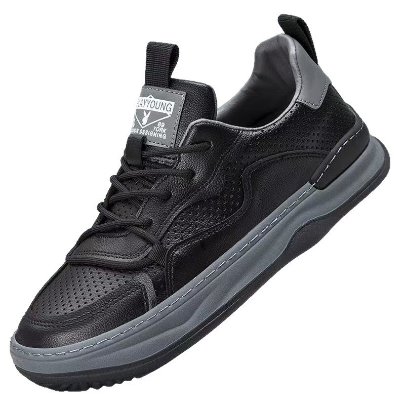 Herren Sportliche Freizeitschuhe aus atmungsaktivem Leder mit gepolsterter Sohle EB