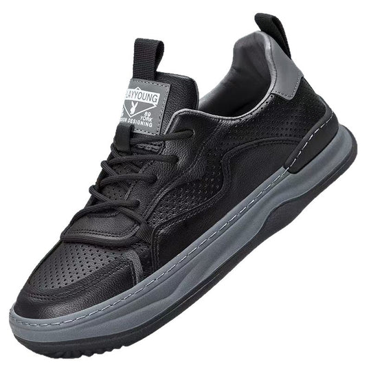 Herren Sportliche Freizeitschuhe aus atmungsaktivem Leder mit gepolsterter Sohle EB