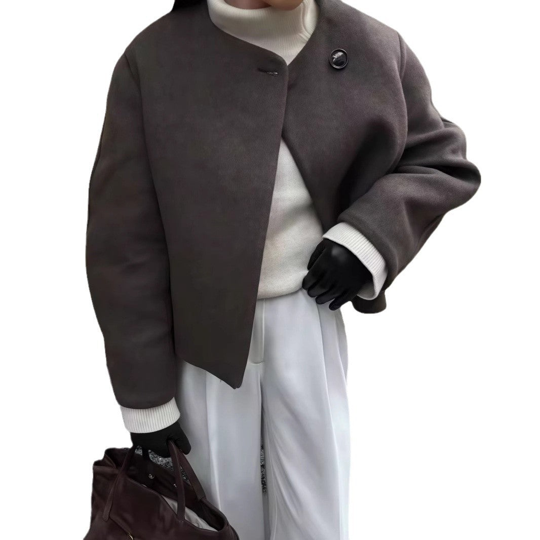 Damen Schulterjacke mit voluminösen Ärmeln und schickem Schnitt EB