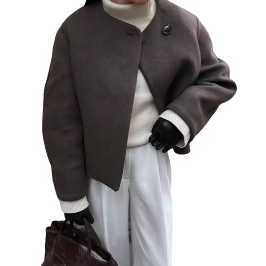 Damen Schulterjacke mit voluminösen Ärmeln und schickem Schnitt EB