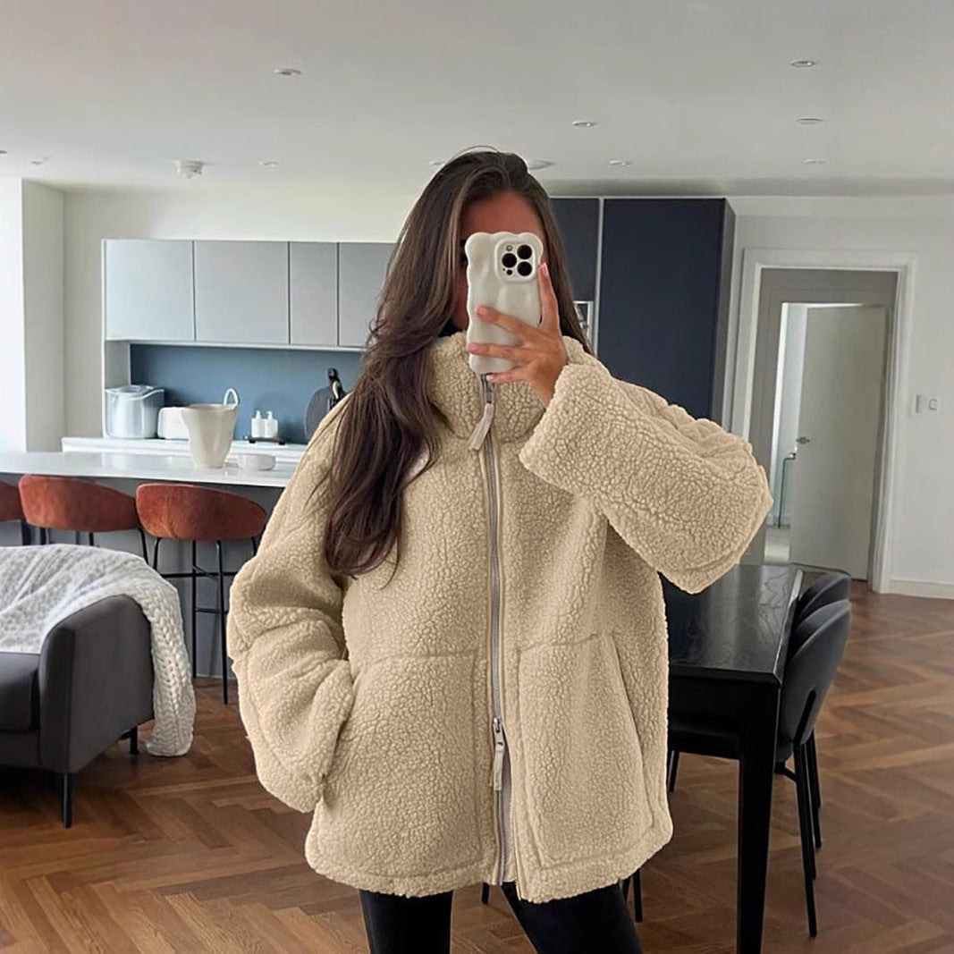 EB | Damen Oversized Fleecejacke – Weich, Warm & Lässig