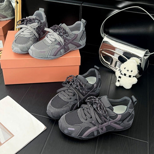 Damen Sportliche Sneaker mit atmungsaktiven Mesh-Einsätzen und stabiler Sohle EB
