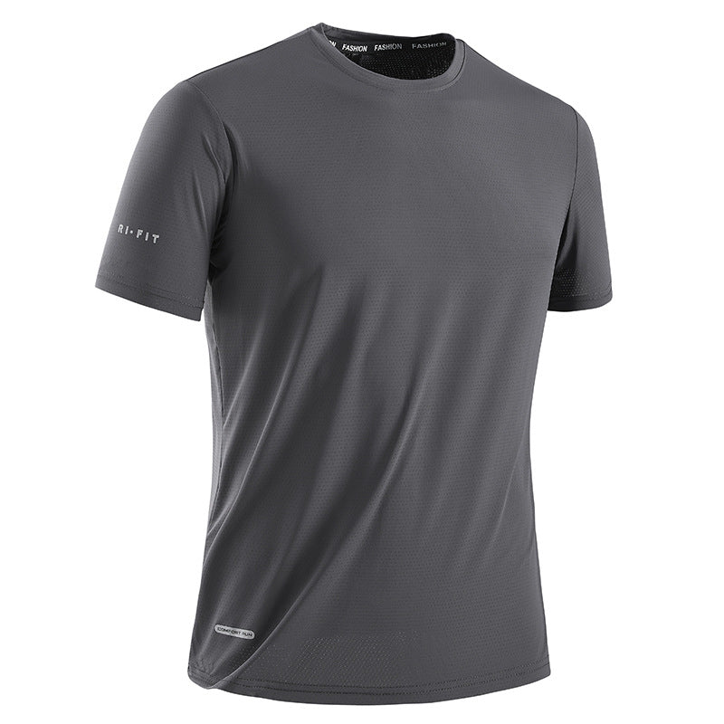 Herren nan atmungsaktives Funktions-T-Shirt aus perforiertem Mesh für Training EB