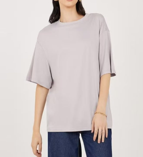 Damen Übergröße Shirt mit lässigem Schnitt und kurzarm EB