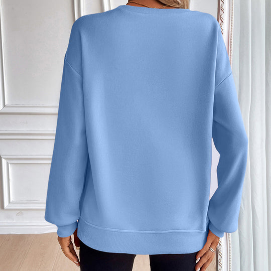 Damen Casual Sweatshirt mit Weichen Materialien und Lässigem Schnitt EB