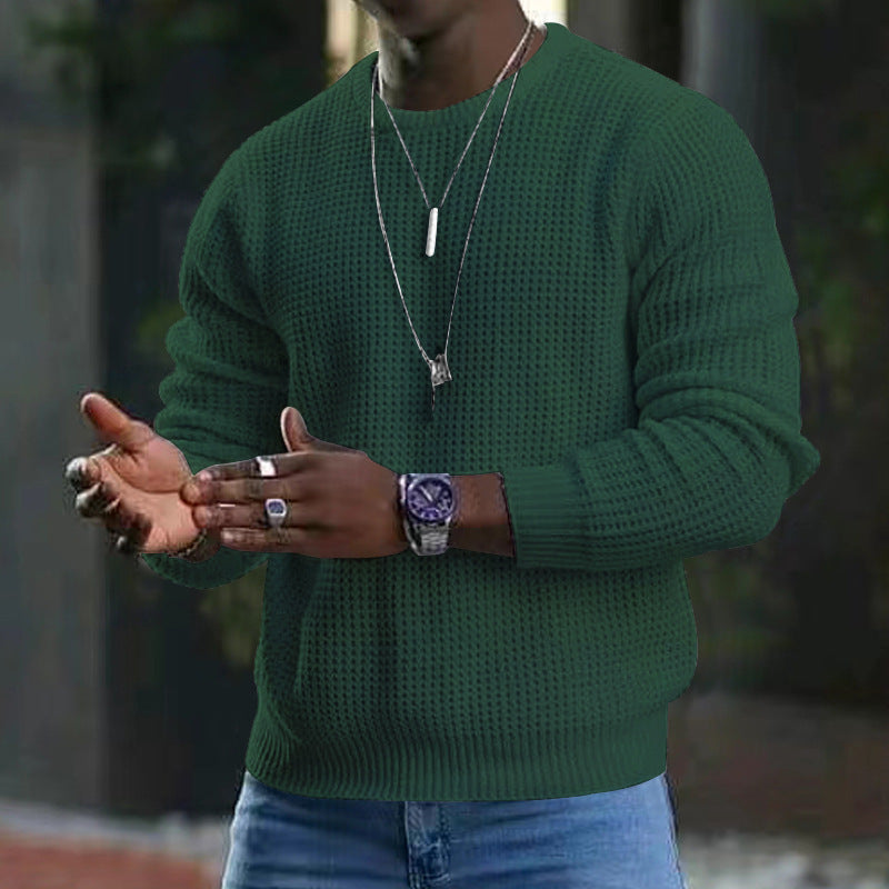 Herren stilvoller Strickpullover mit strukturiertem Design EB