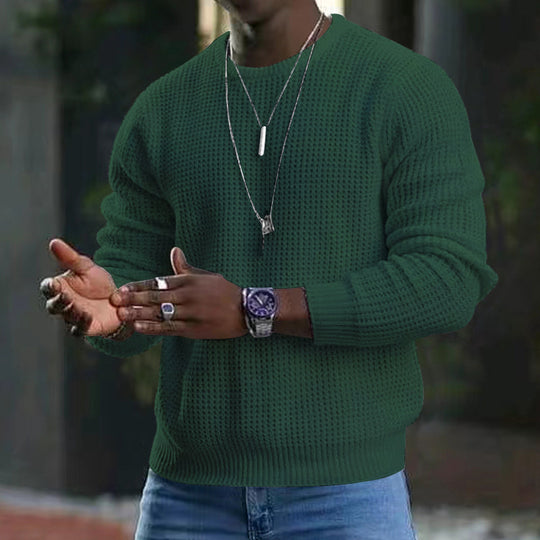 Herren stilvoller Strickpullover mit strukturiertem Design EB