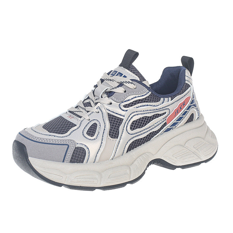 Damen urbane Komfort-Sneaker mit atmungsaktiven Mesh-Elementen EB