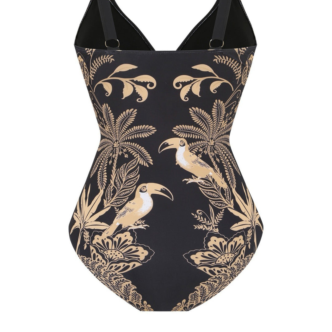 Damen Badeanzug mit elegantem Wickelrock EB