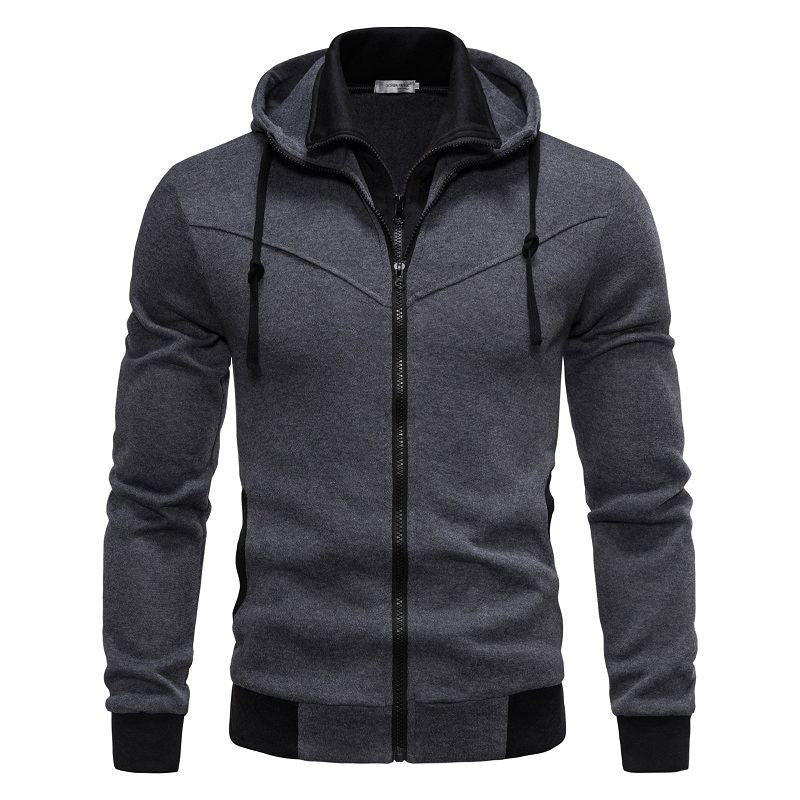 Herren sportliche Kapuzenjacke mit modernem Schnitt und praktischen Reißverschlusstaschen EB