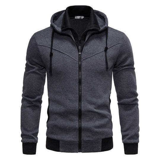 Herren sportliche Kapuzenjacke mit modernem Schnitt und praktischen Reißverschlusstaschen EB