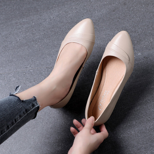 Damen Elegante und bequeme Pumps mit niedrigem Blockabsatz EB