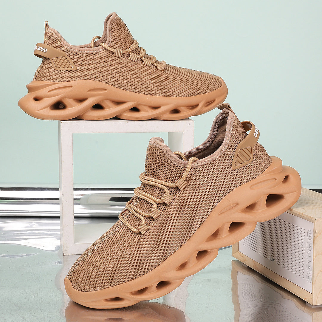 Unisex innovative Mesh‑Runner mit belüfteter Wabenstruktur, skulpturierter Hohlkern‑Plateausohle und sockenähnlichem Schaft EB