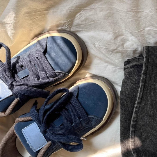 Damen Bequeme Sneaker mit weichem Leder und gepolsterter Innensohle EB