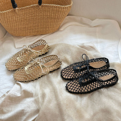 Damen Netzschuhe mit Schnürung und atmungsaktiver Sohle EB