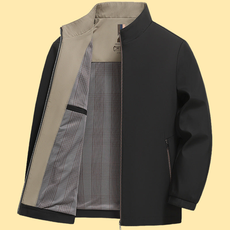 Herren elegante Freizeitjacke mit Stehkragen EB