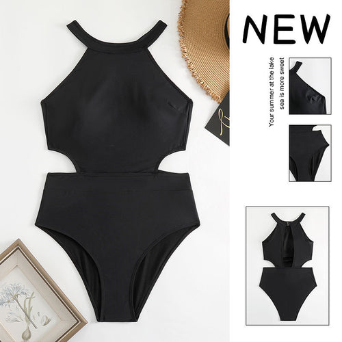 Damen Einteiler Badeanzug mit stylischem Cut-Out-Design EB