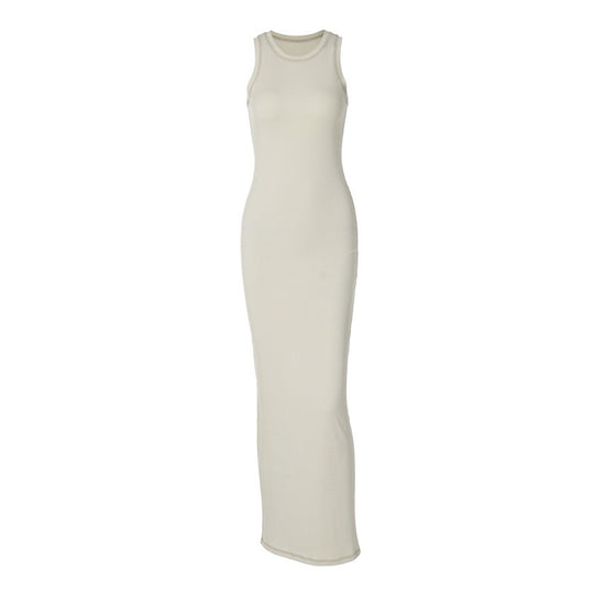 Damen figurbetontes Sommermaxikleid EB