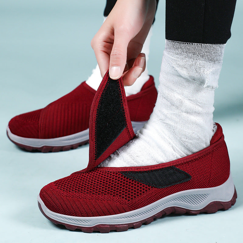 Damen Sportliche Slip-On Sneakers mit strapazierfähigem Mesh-Obermaterial EB