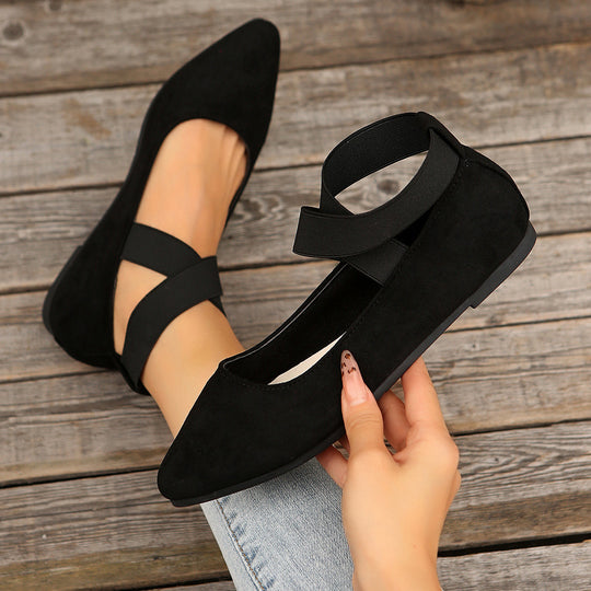 Damen Ballerinas mit verstellbarem Riemen EB
