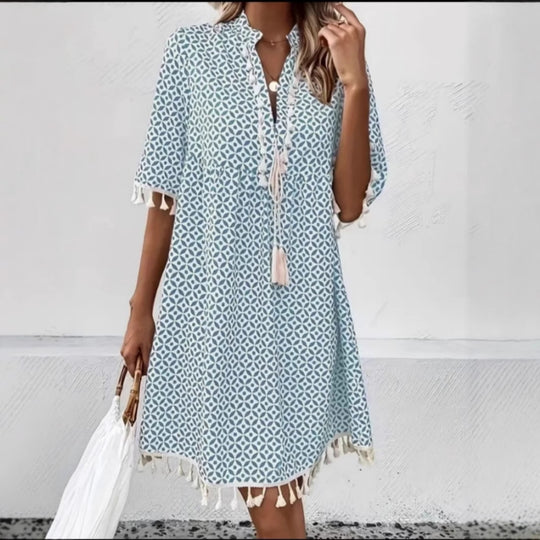 Damen Sommerkleid mit modischem Muster EB