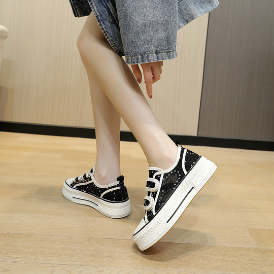 Damen Sneakers mit Klettverschluss und modischem Design EB