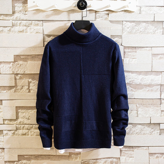 Damen Pullover mit hohem Kragen und Taschen EB