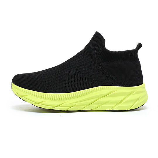 Unisex nahtloser Strick-Sock-Sneaker mit hohem Plateausohle Profil und gepolstertem Komfortfußbett EB