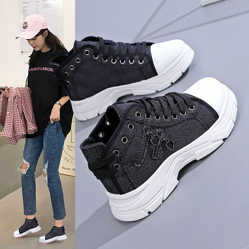 Damen modische Sneakers mit gewebtem Obermaterial und auffälligen Akzenten EB