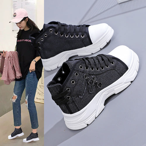 Damen modische Sneakers mit gewebtem Obermaterial und auffälligen Akzenten EB