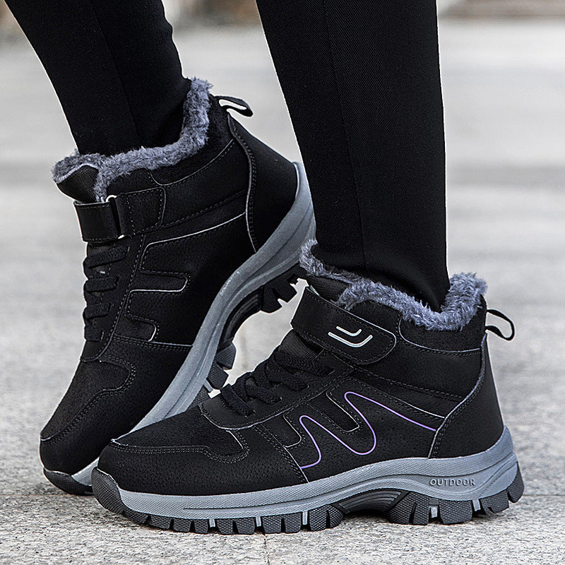 Damen Winterstiefel mit praktischem Klettverschluss und isolierender Innensohle EB