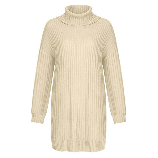 Damen Strickkleid mit hohem Kragen EB